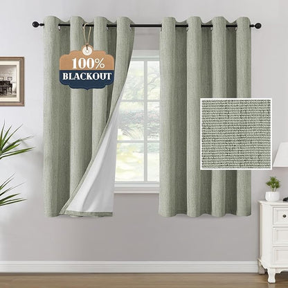 H.VERSAILTEX Chenille Linen Blackout Curtains by HVERSAILTEX
