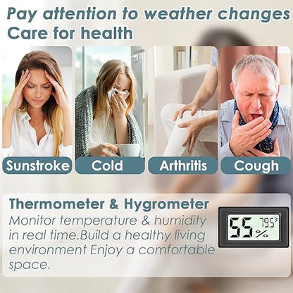 12-Pack Mini Hygrometer Indoor Humidity Meter, Highly Accurate Digital - Image 6