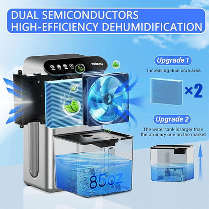 Dehumidifier for Basement Quiet Dehumidifiers for Home, Auto Shut-Off, Sleep - Image 2