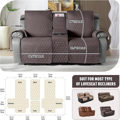 TAOCOCO 100% Waterproof Loveseat Recliner Cover - Image 2