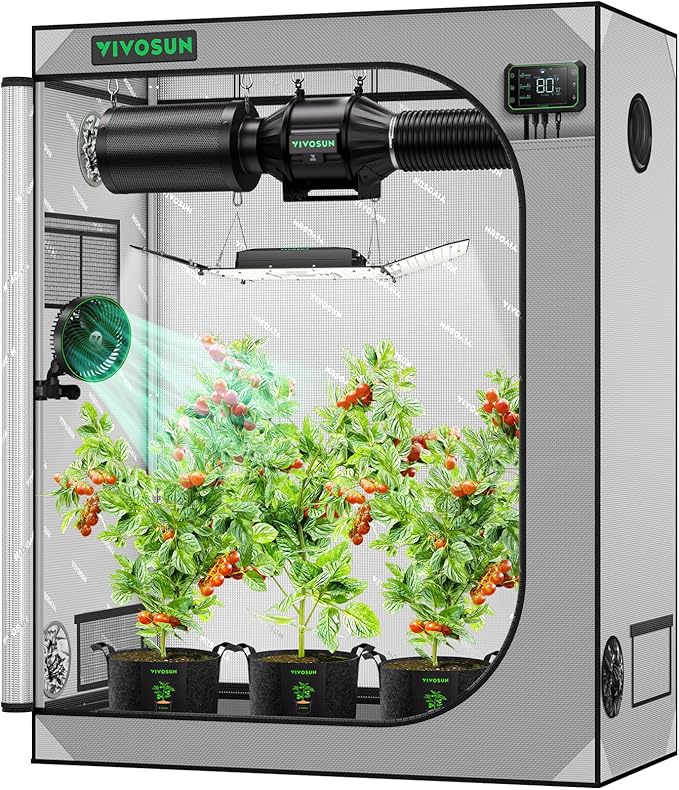 VIVOSUN G425 48"x24"x60" Grow Tent, 4x2 FT Advanced Gray Grow Tent by VIVOSUN