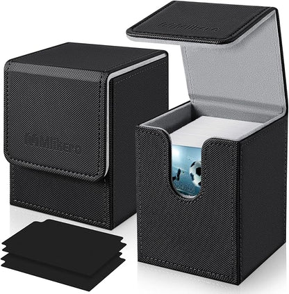 Mlikero 2 Pack Card Deck Box, Commander Deck Box Holds 200+ Single Sleeved Cards by Mlikero