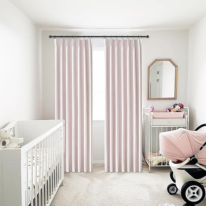 Soft Pink Kawaii 90 Inch Blackout Curtains - Image 2