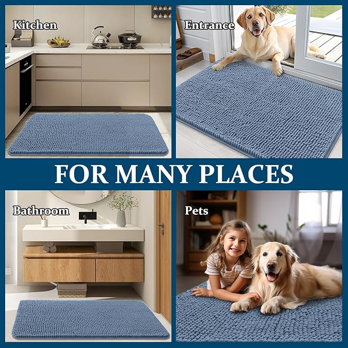 OLANLY Dog Door Mat for Muddy Paws 32x20, Absorbs Moisture and Dirt, Absorbent - Image 8