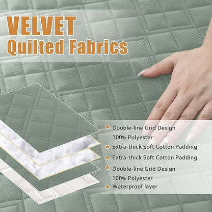 Arfntevss Waterproof Sectional Couch Covers L Shape Washable Velvet Sofa Cover - Image 3