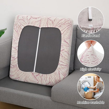 Fuloon Seat Cushion Covers, Stretch Couch Slipcovers Sofa Cushion Protective - Image 4