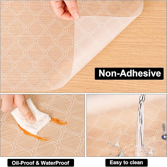 Cooyes Shelf Liner for Kitchen Cabinets Waterproof Kitchen Cupboard Liner - Image 5