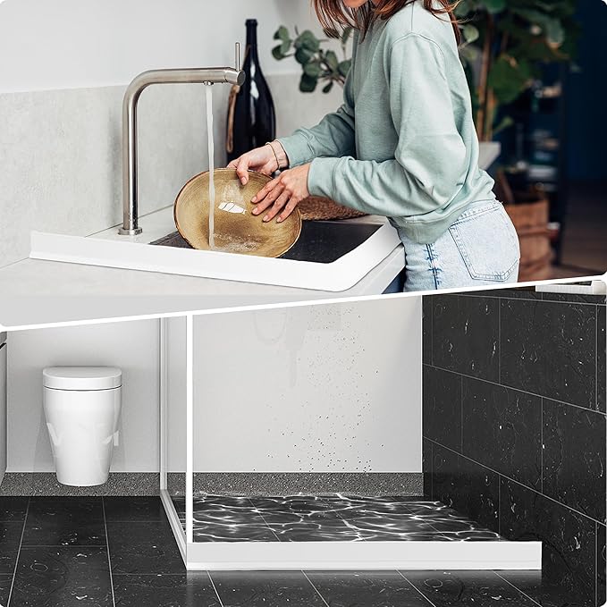 Bathtub Splash Guard, 79 Inch Soft Silicone Collapsible Shower Water Guard - Image 7