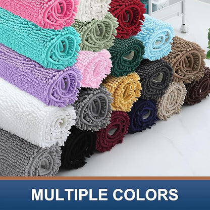 Smiry Luxury Chenille Bathroom Rugs 40x32, Extra Soft and Absorbent Shaggy Bath - Image 9