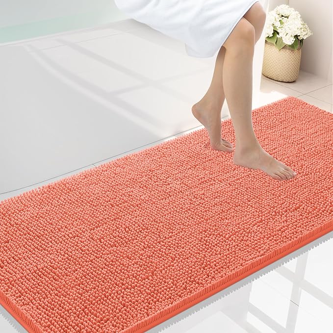 Smiry Luxury Chenille Bathroom Rugs 59x24, Extra Soft and Absorbent Shaggy Bath by Smiry
