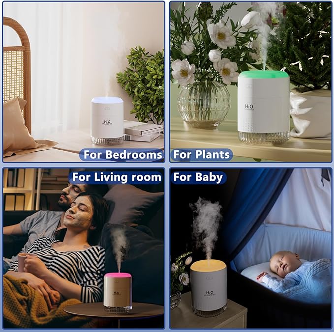 SZO Portable Mini Humidifier, 500ML USB Personal Cool Mist Humidifiers - Image 2