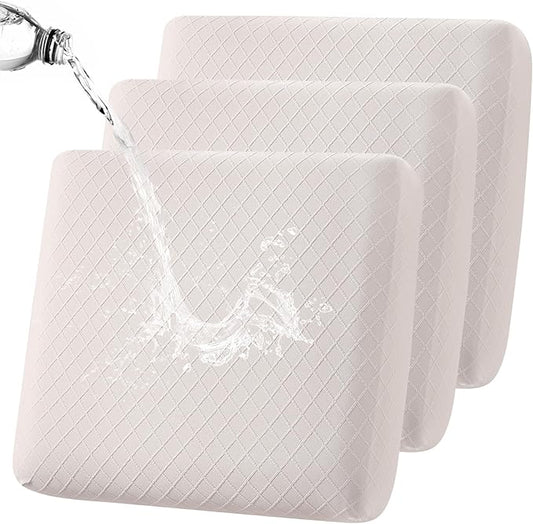 Fuloon Waterproof Seat Cushion Covers 3 PCS, Stretch Sofa Cushion Slipcovers by Fuloon