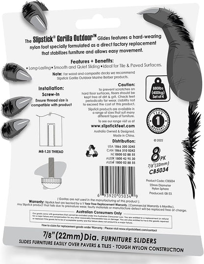 Slipstick Gorilla Outdoor Adjustable Furniture Levelers Weatherproof Screw in - Image 8