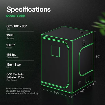 VIVOSUN S558 5x5 Grow Tent - Image 7