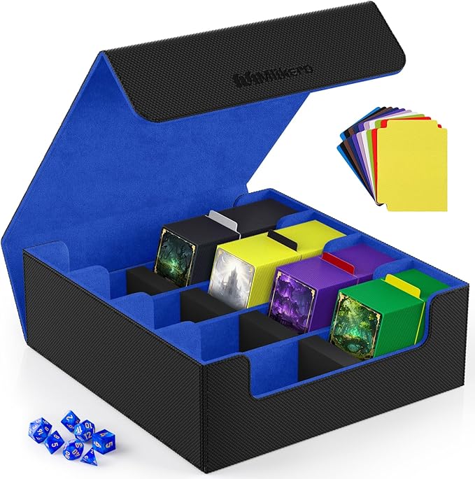 Mlikero Card Deck Case, 2400+ Trading Card Storage Box by Mlikero