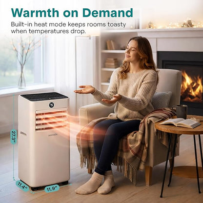 SereneLife 8, 000 BTU Portable Air Conditioner and Heater, Small AC - Image 2