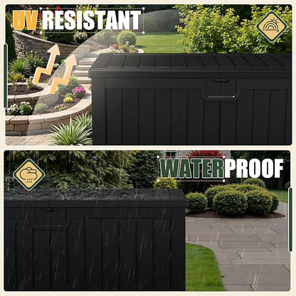 JUMMICO 250 Gallon Outdoor Resin Deck Box - Image 4