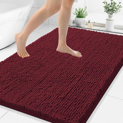Smiry Luxury Chenille Bathroom Rugs 44x32, Extra Soft and Absorbent Shaggy Bath by Smiry