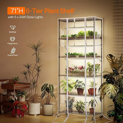 Bstrip Indoor Greenhouse with Grow Light, Mini Green House with 5 Pack T8 Full - Image 2