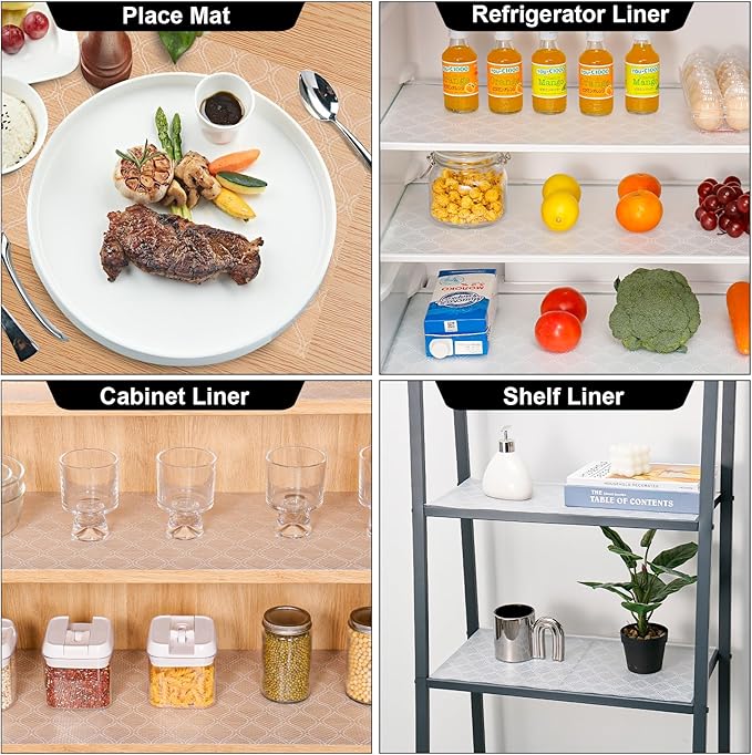 Cooyes Shelf Liner for Kitchen Cabinets Waterproof Kitchen Cupboard Liner - Image 6