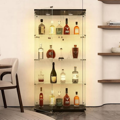 Yoluckea 4-Tier Glass Display Cabinet by Yoluckea