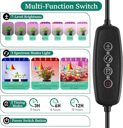 Meonum Mini Greenhouse with Grow Light, 51.18 "L x 25.59" W x 21.65" H Portable - Image 7