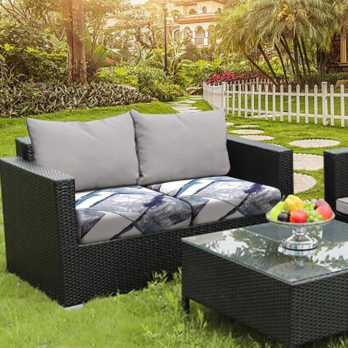 Fuloon Sofa Cushion Covers, Stretch Printed Seat Cushion Cover Couch Seat - Image 2