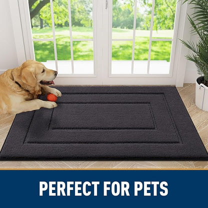 Smiry Dog Door Mat for Muddy Paws, Absorbs Moisture and Dirt, Low-Profile - Image 7