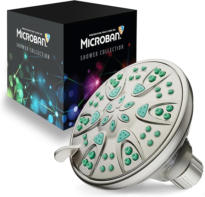 AquaDance Antimicrobial – Anti-Clog High-Pressure 6-Setting Shower Head - Image 2