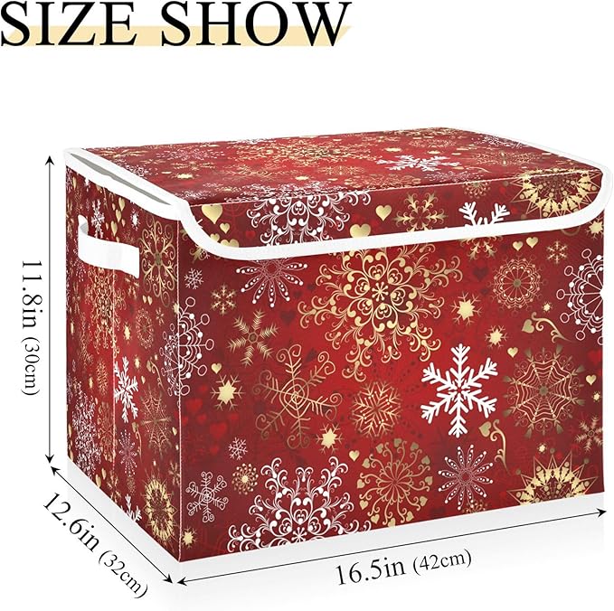 xigua Christmas Snowflakes Storage Bins - Image 3
