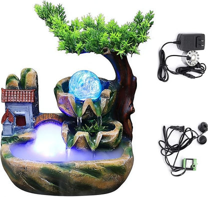 Small Bonsai Humidifier Mini Tabletop Waterfall Fountain by kunghei