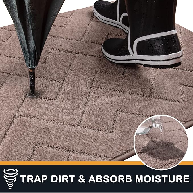 PURRUGS Dirt Trapping Door Mat 34" x 59", Non-Slip Machine Washable Entry Rug - Image 5