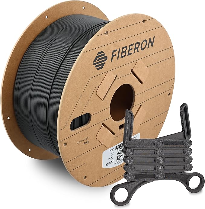 Polymaker Fiberon PET-CF17 3D Printing Filament Black 1.75mm 3kg, Excellent by Polymaker
