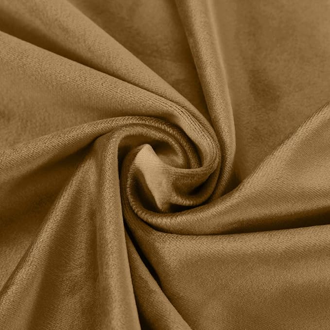 ChadMade Blackout Lined Premium Velvet Curtain Sable 72Wx84L Inch, Eyelet - Image 6