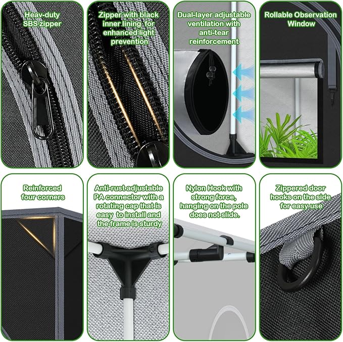 Grow Tent, Removable Floor Tray - Image 3