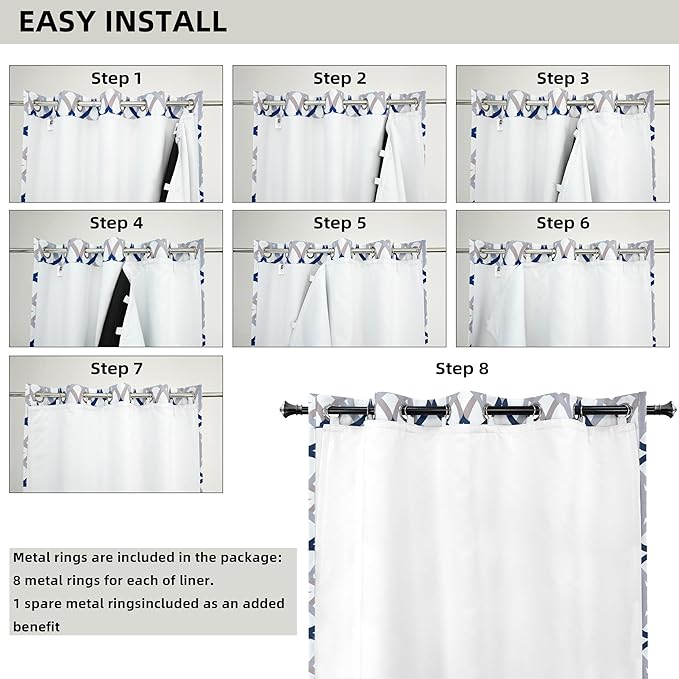 DriftAway Soundproof Thermal Insulated Quilted Curtain Liners - Image 9