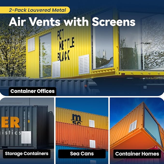 Shipping Container Vent with Metal Mesh, 2 Pack Heavy Duty Container Air Vents - Image 5