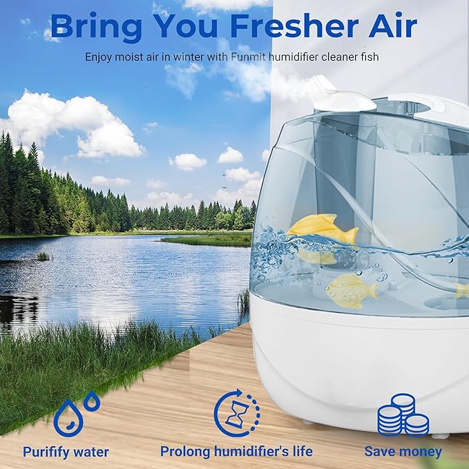 Funmit Humidifier Cleaning Fish, 12 Pack Humidifier Cleaner - Image 6