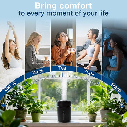 Portable Mini Humidifier, 300ml USB Cool Mist Small Humidifier - Image 8
