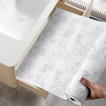 Floral Shelf Drawer Liner for Kitchen Cabinets Non-Adhesive Shelf Liner Paper - Image 8