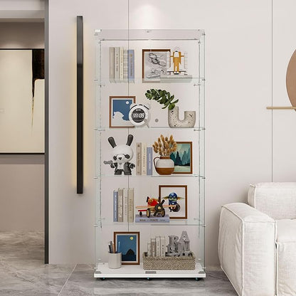 Yoluckea 5-Tier Glass Display Cabinet - Image 7
