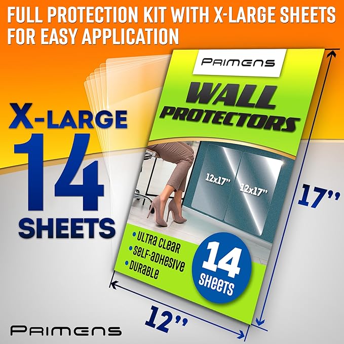 Wall Protector Sheets for Painted Wall. Clear Plastic Adhesive Film Stickers - Image 5