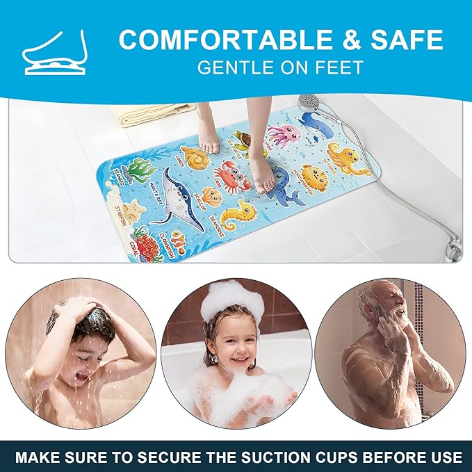 XIYUNTE Baby Bath Mat for Tub Non Slip Kids Bath Mat - Image 7