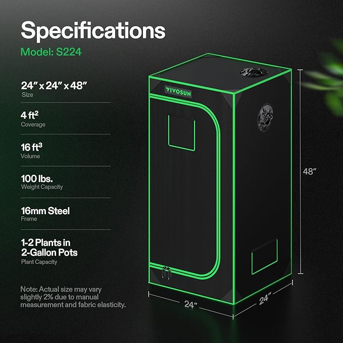 VIVOSUN S224 2x2 Grow Tent - Image 7