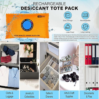 100g Desiccant Bag, Closet Dehumidifier Bags, Silica Gel Desiccant Moisture - Image 4