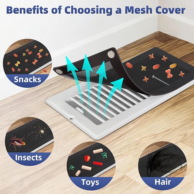 Magnetic Vent Mesh- 4 Pack, 5 x 11 inch Strong Magnetic Vent Covers - Image 5