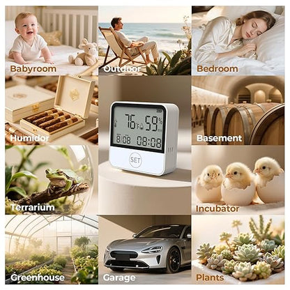 4 in 1 WiFi Thermometer Humidity Meter Baby Thermometer Hygrometer - Image 8