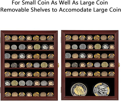 Jinchuan Military Challenge Coin Display Case Lockable Cabinet Rack Holder - Image 3