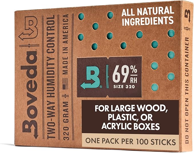 Boveda 69% Two-Way Humidity Control Pack For Large Wood Humidifier ...