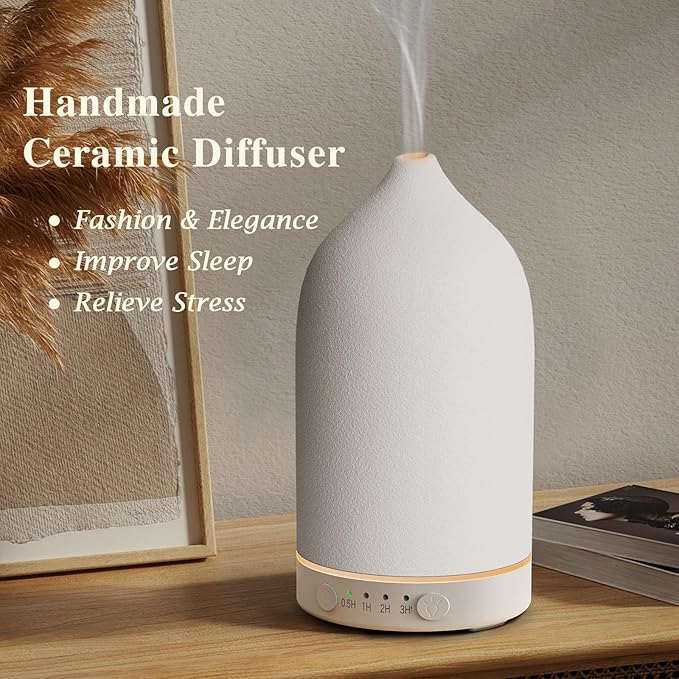Diffuserlove Ceramic Essential Oil Diffuser 160ML Aromatherapy Diffuser - Image 5
